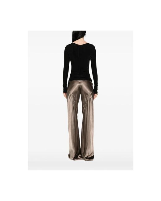 Rick Owens Black Long Sleeve Tops