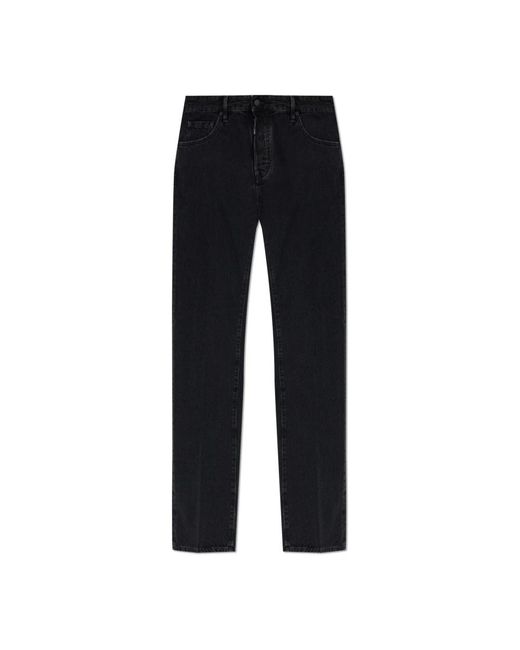 DSquared² Black Straight Jeans for men