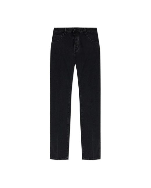 DSquared² Black Straight Jeans for men