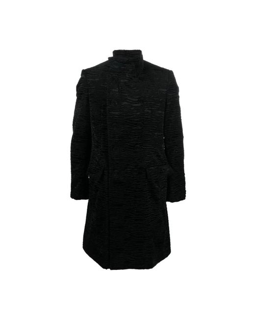 Balmain Black Double-Breasted Coats for men