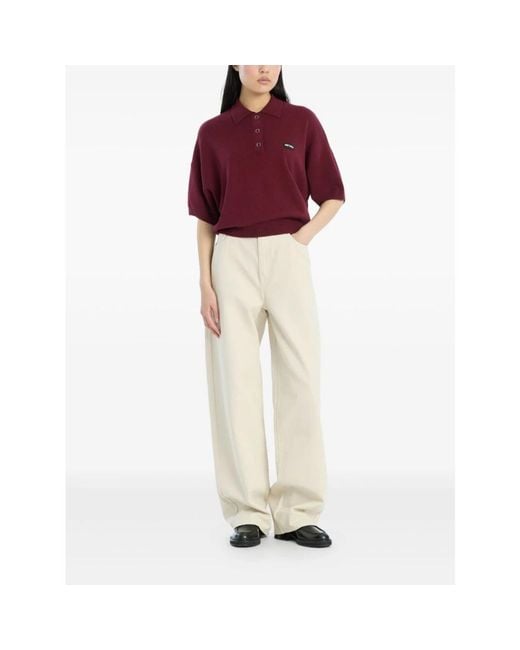 ROTATE BIRGER CHRISTENSEN Red Polo Shirts