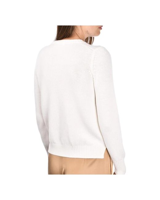 Gran Sasso White Round-Neck Knitwear