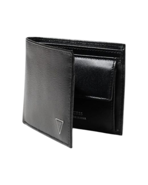 Guess Klassische Leder Bifold Geldbörse in Black für Herren