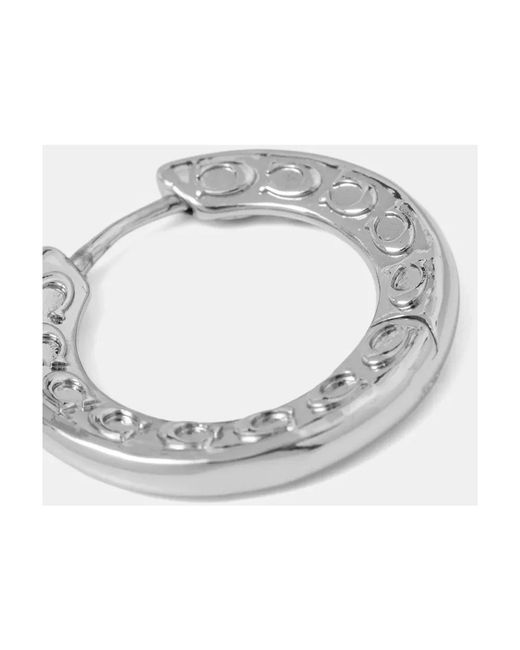 Earrings COACH de color Metallic