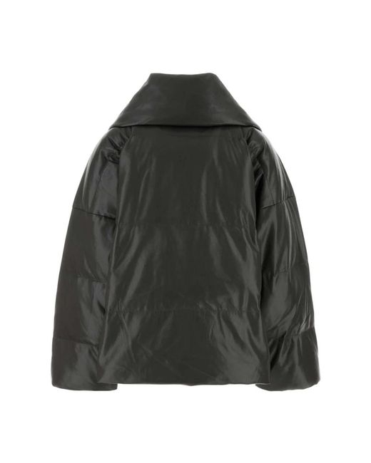 Nanushka Jassen ,Grijs ,Houtskool Synthetisch Leren Donsjas in het Black