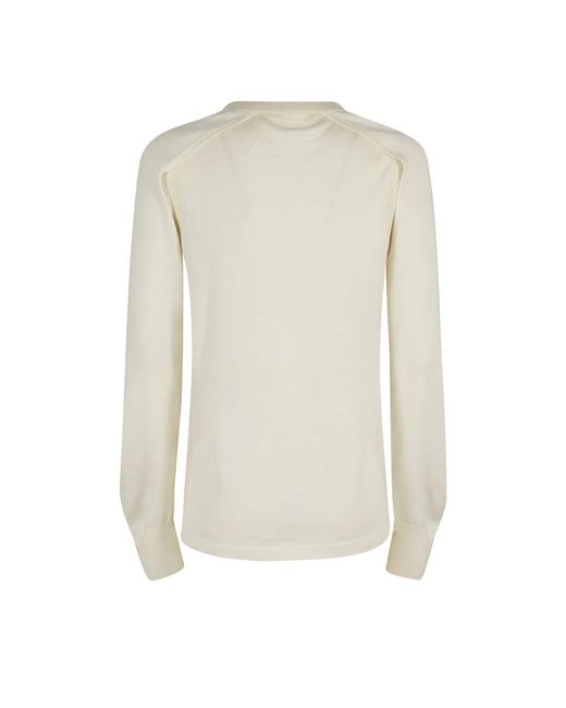 Helmut Lang White Round-Neck Knitwear