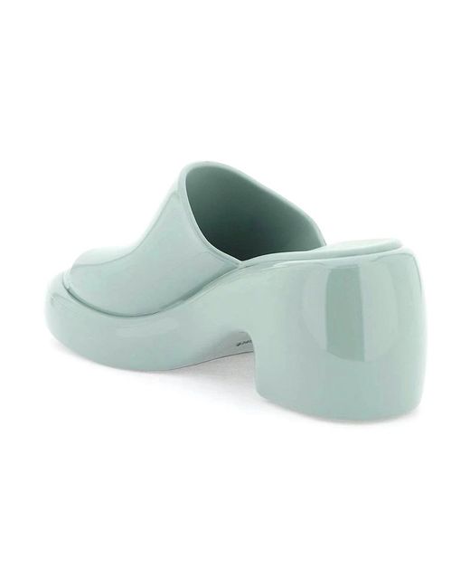 Ferragamo Blue Heeled Mules