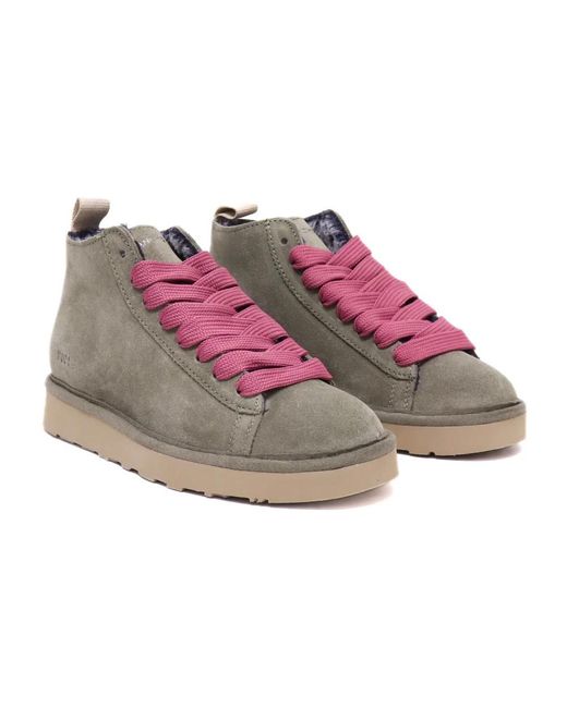 Pànchic Gray Lace-Up Boots