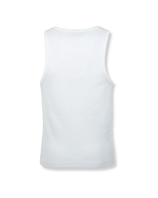 Casablanca White Sleeveless Tops for men