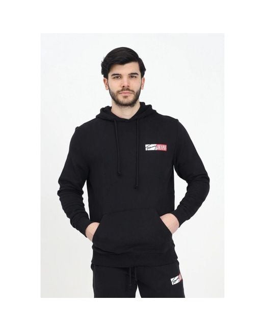 Hoodies di Tommy Hilfiger in Black da Uomo