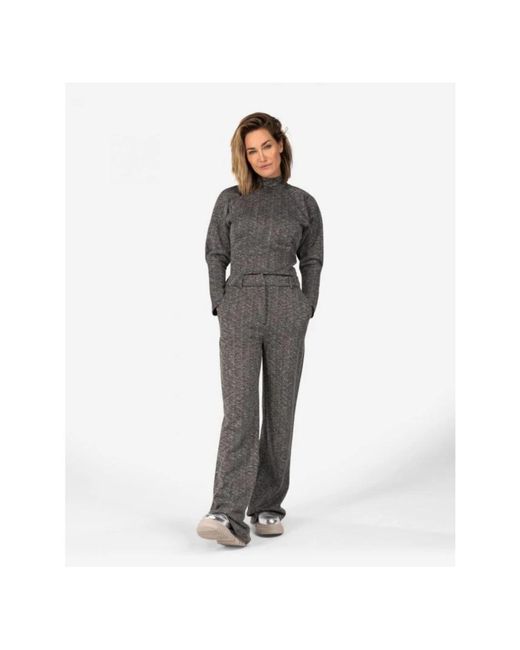 Ibana Gray Straight Trousers