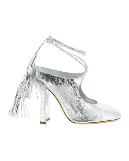 Dries Van Noten White Pumps