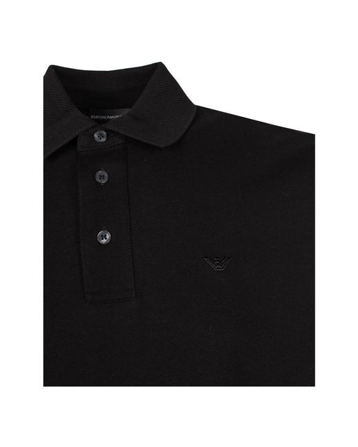 Emporio Armani Black Polo Shirts for men