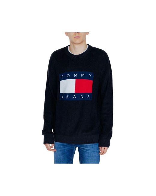 Tommy Hilfiger Schwarzer Baumwollpullover Herbst/Winter Kollektion in Blue für Herren