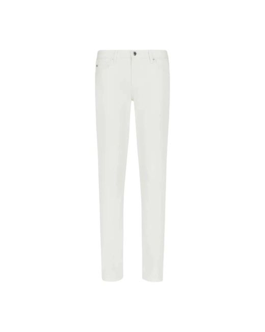 Emporio Armani White Slim-Fit Jeans for men