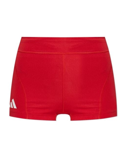 Adidas Fitness ,Rood ,Polyester Adizero Essentials Booty Shorts in het Red