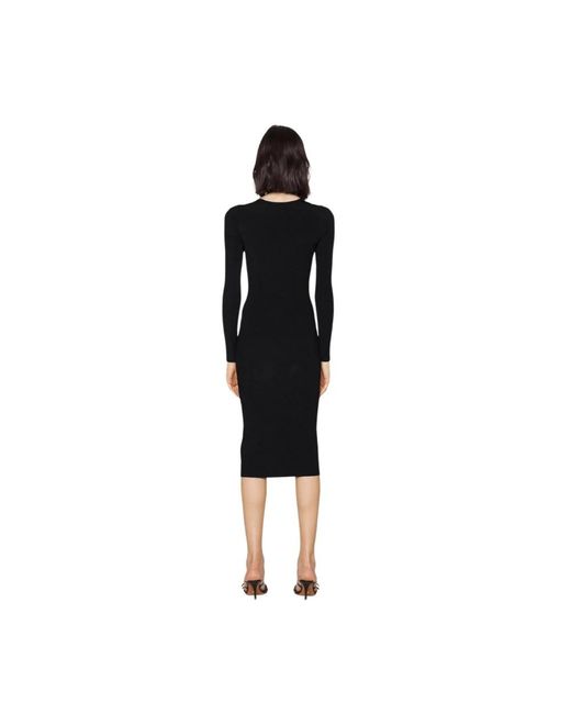 Karl Lagerfeld Black Langarm cut out kleid