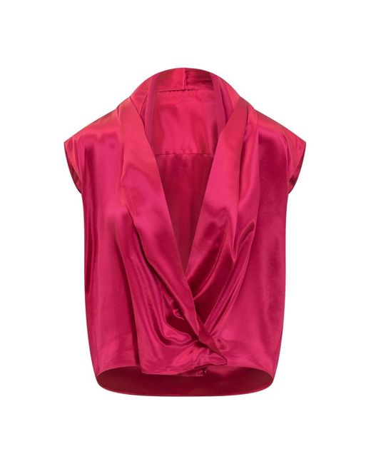 Alberta Ferretti Pink Sleeveless Tops