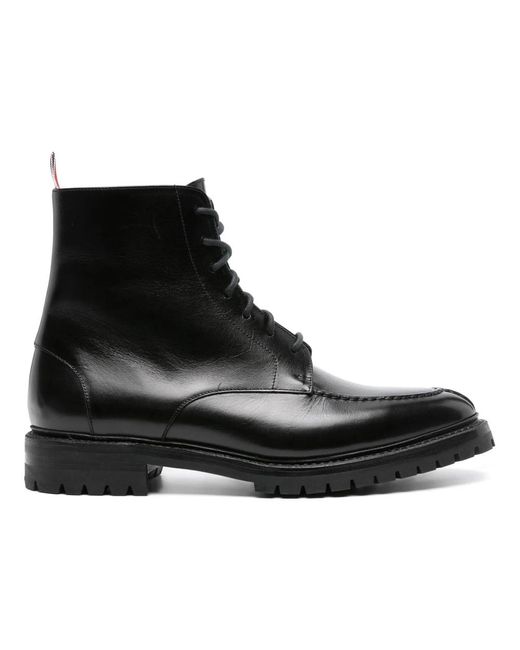 Stivali in pelle alla moda per uomini di Thom Browne in Black