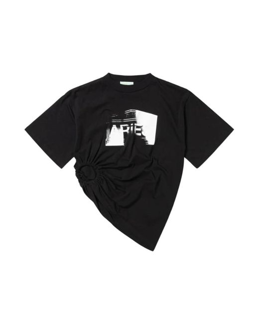 T-shirt nero scan temple di Aries in Black