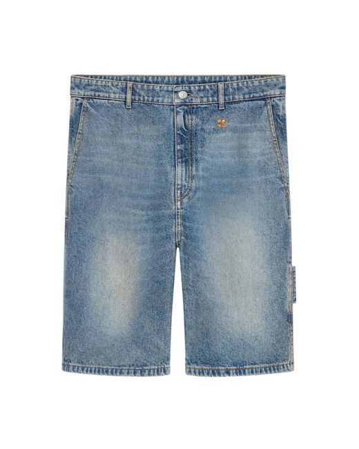 Courreges Hammer Denim Short in het Blue voor heren