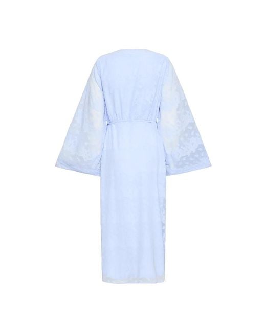 Ichi Blue Wrap Dresses