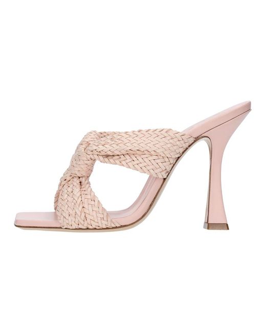 Casadei Pink Heeled Mules