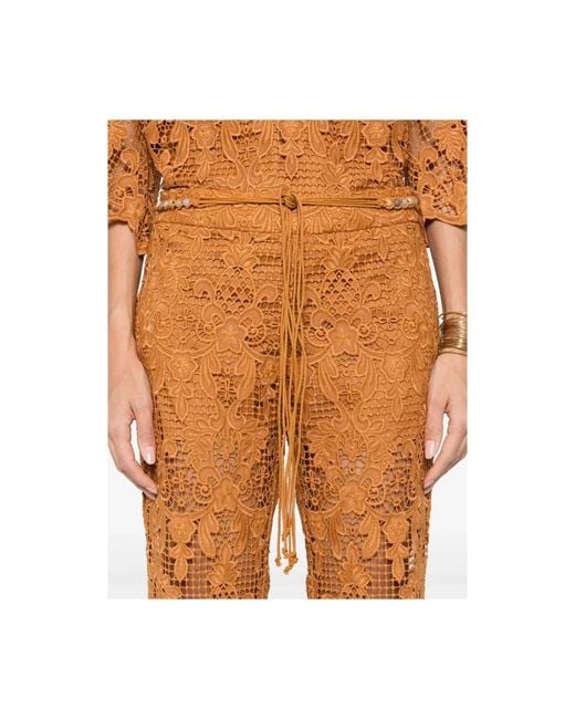 Zimmermann Orange Wide Trousers