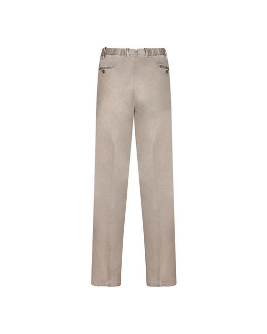 Dell'Oglio Gray Straight Trousers for men