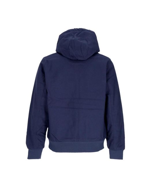 Carhartt Hoodies & Sweatvesten ,Blauw ,Katoen Blauwe Actieve Jas Met Fleece Voering in het Blue voor heren