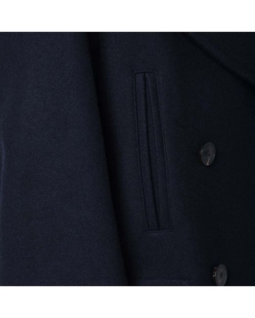 Dries Van Noten Double-Breasted Coats in het Blue