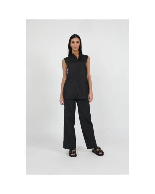 Aspesi Black Straight Trousers