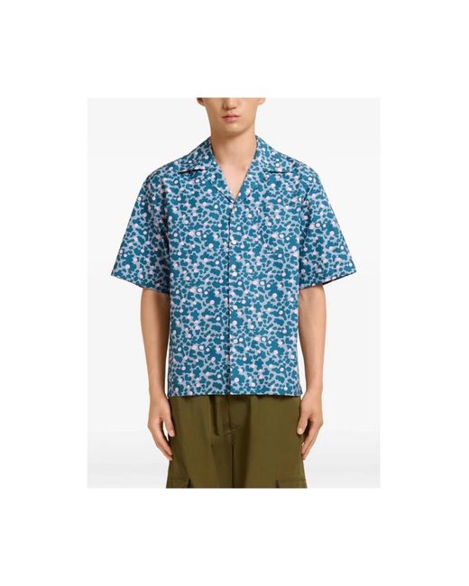 Marni Blue Short Sleeve Shirts for men