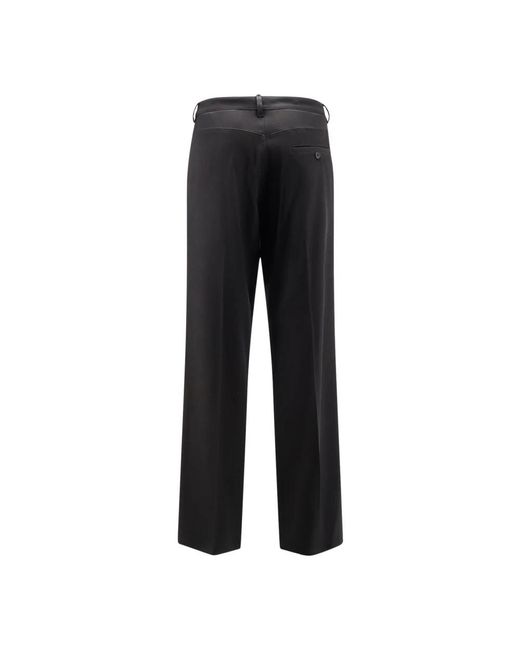 Balenciaga Schwarze Baumwollhose Reißverschluss Italien in Black für Herren