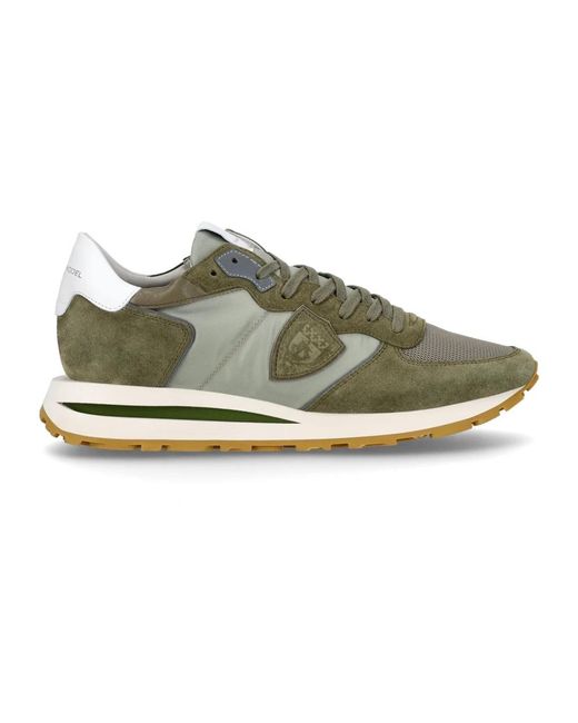 Philippe Model Schoenen ,Groen ,Suède Tropez High Sneakers in het Green voor heren