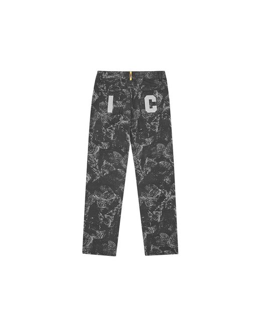 ICECREAM Gray Straight Trousers for men