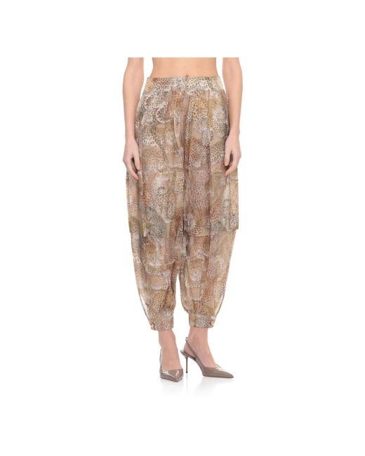 Zimmermann Natural Rebellion Animalier Silk Pants