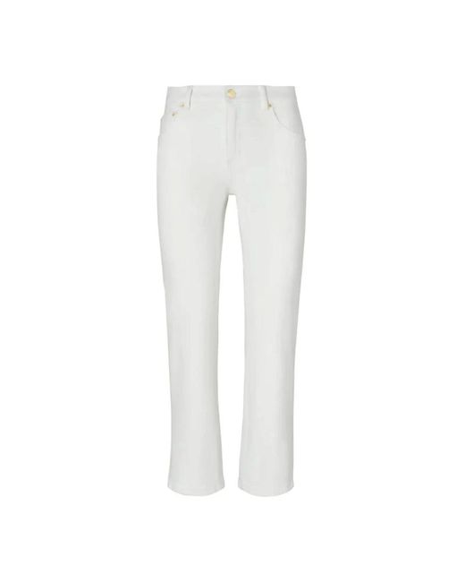 Tory Burch White Cropped Jeans
