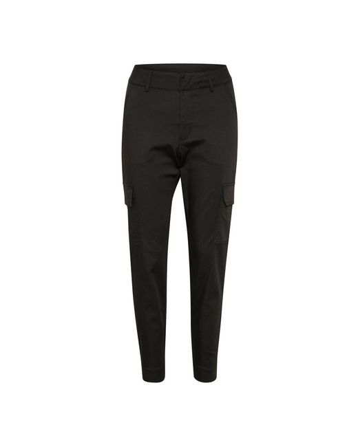 Kaffe Black Slim-Fit Trousers