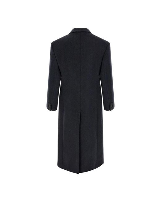 Saint Laurent Black Double-Breasted Coats for men