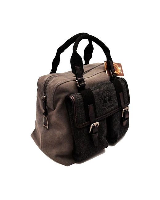 La Martina Black Weekendtasche Graue Schultertasche Handtasche