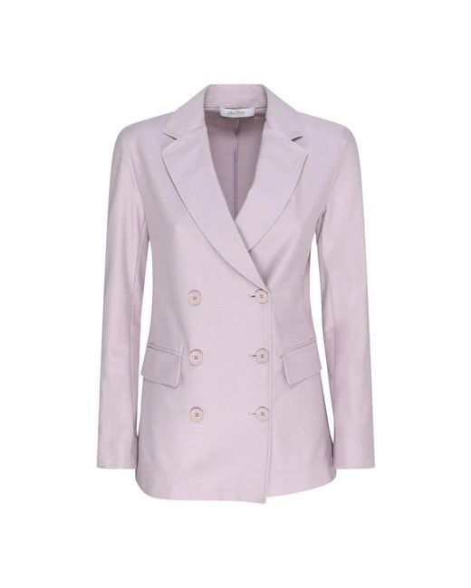 Max Mara Jassen ,Paars ,Wol Lilla Leisure Blazer in het Purple