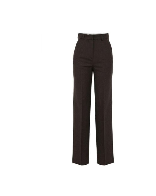 Straight Trousers Beatrice B. en coloris Black