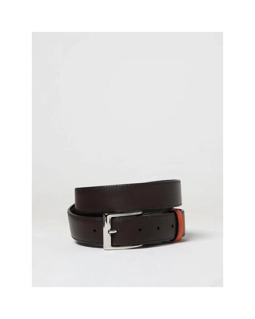 Hogan Accessoires ,Bruin ,Leer Klassieke Leren Riem Met Gesp in het Black voor heren