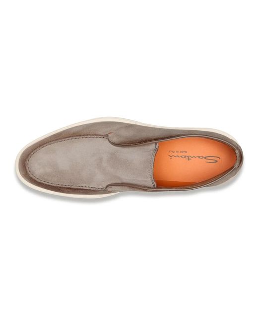 Santoni Wildleder Desert Boot in Gray für Herren