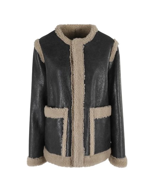 Leather Jackets di MM6 by Maison Martin Margiela in Black