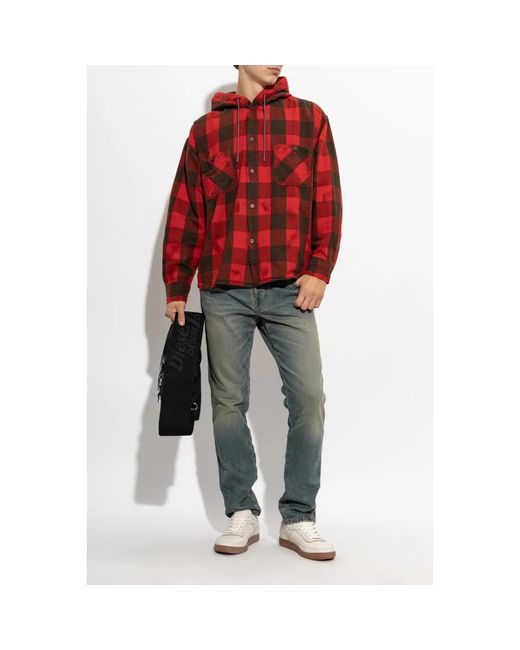 DIESEL Red Casual Shirts for men