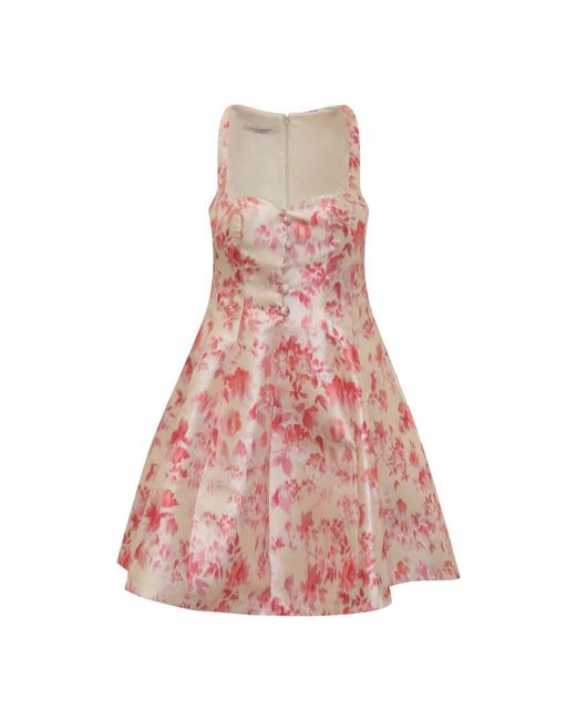 Philosophy Di Lorenzo Serafini Pink Floral-Print Flared Minidress