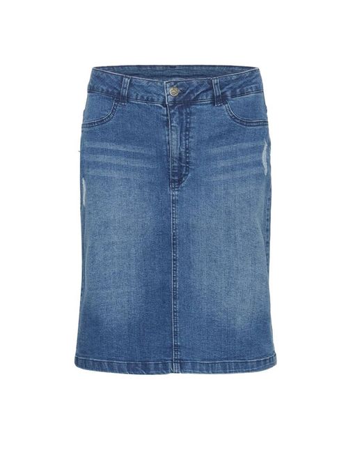Kaffe Blue Blaue Denim Jeansrock