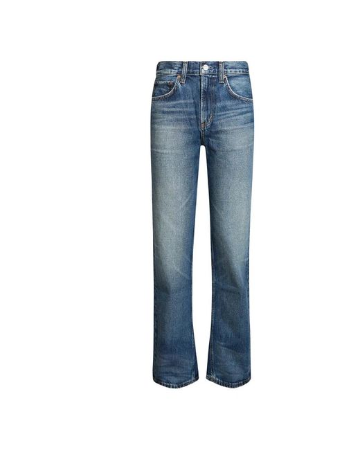 Agolde Mid Rise Kick Boot in het Blue